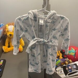 Baby boy dinosaur robe  0-9 months